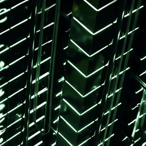 Neon green building